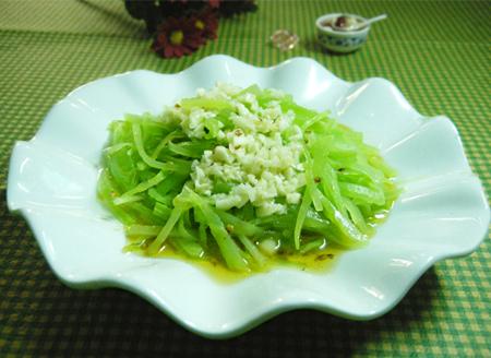 蒜泥莴笋丝的做法(素菜)